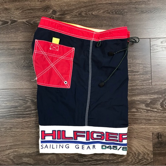 Tommy Hilfiger Authentic Sailing Gear Men’s 1988 Vintage Swim Trunk Shorts Sz L - Picture 10 of 14